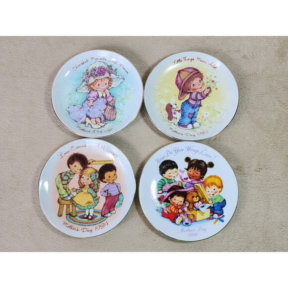 Avon Mother's Day Plate 1981 1982 1984 1992 Kids Design Porcelain Japan 5" x4 - Picture 1 of 16